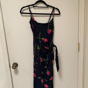 Betsy Johnson Rose Print wrap dress